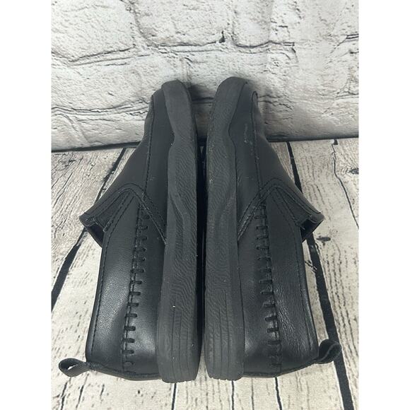 Hush Puppies Shoes Boys Size 2M Leather Big Kid Lazy Genius Loafer Slip-On Black - Picture 5 of 8